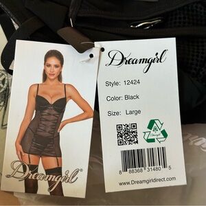 Dreamgirl Black Mesh Chemise